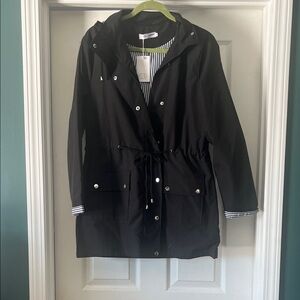 Black Women's Hooded lightweight Jacket/ Rain Coat